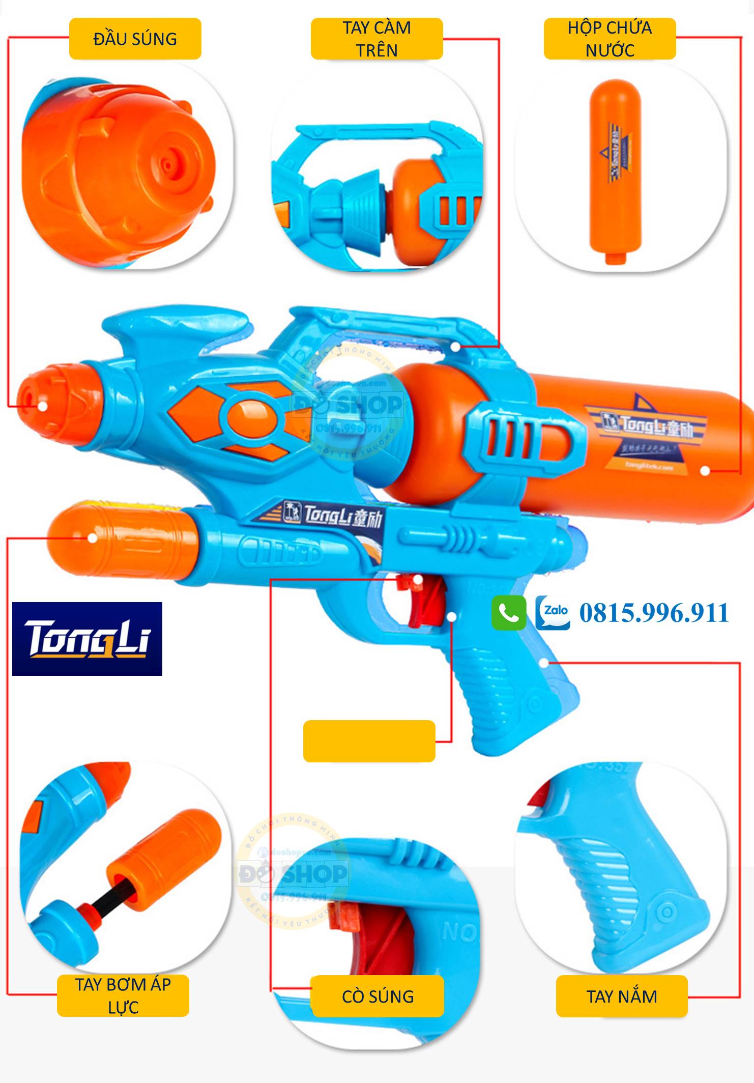 Cấu tạo của súng nước TongLi TL25