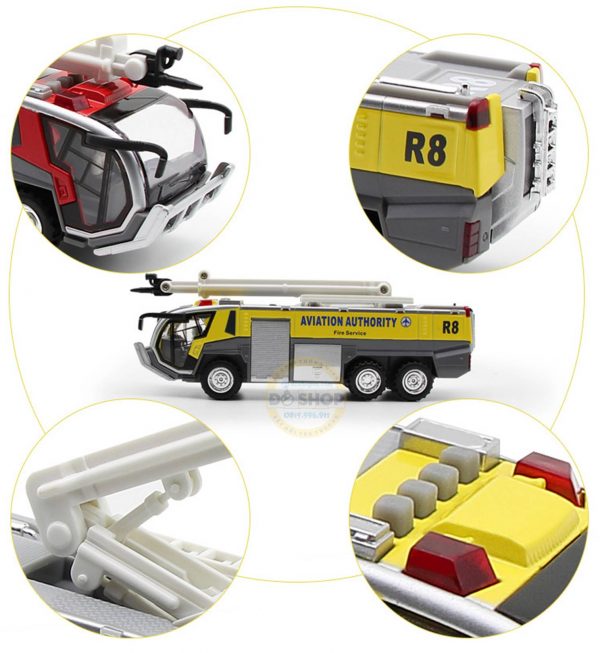 Mô hình xe cứu hỏa thiết kế tỉ mỉ cho tiết từng bộ phận xe