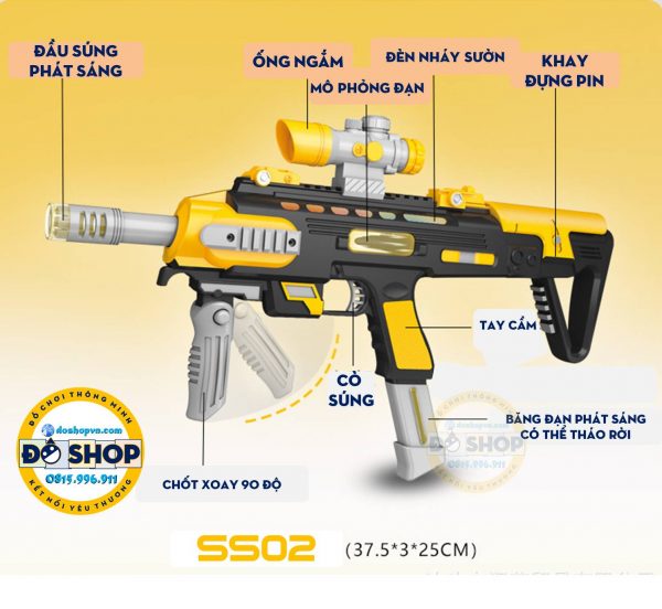 Đồ chơi súng SS02 được thiết kế chi tiết