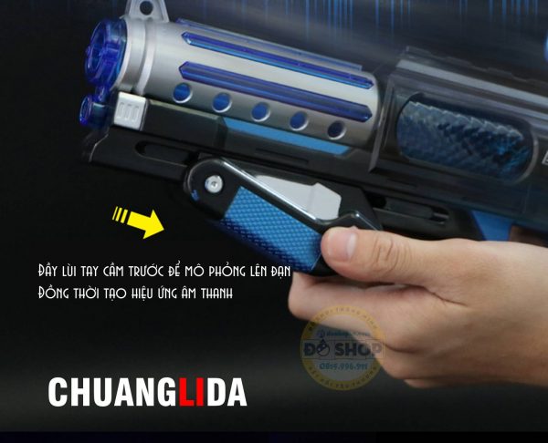 Đồ chơi súng phát sáng ChuangLiDa có cần lên đạn rất hay